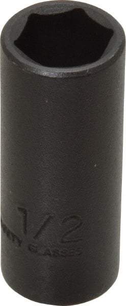 Proto - 3/8" Drive 1/2" Deep Thin Wall Impact Socket - 6 Points, 1-3/4" OAL - Apex Tool & Supply