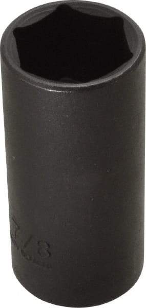 Proto - 3/8" Drive 7/8" Deep Thin Wall Impact Socket - 6 Points, 2-1/2" OAL - Apex Tool & Supply