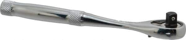 Proto - 1/4" Drive Pear Head Ratchet - Chrome Finish, 5-3/4" OAL, 45 Gear Teeth, Full Polished Handle, Standard Head - Apex Tool & Supply