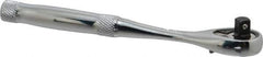 Proto - 1/4" Drive Pear Head Ratchet - Chrome Finish, 5-3/4" OAL, 45 Gear Teeth, Full Polished Handle, Standard Head - Apex Tool & Supply