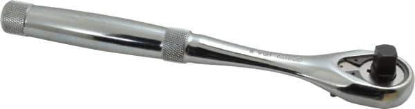 Proto - 3/8" Drive Pear Head Ratchet - Chrome Finish, 8-1/2" OAL, 45 Gear Teeth, Standard Knurled Handle, Standard Head - Apex Tool & Supply