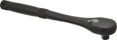 Proto - 1/2" Drive Pear Head Standard Ratchet - Black Oxide Finish, 10-1/2" OAL, 45 Gear Teeth, Standard Knurled Handle, Standard Head - Apex Tool & Supply