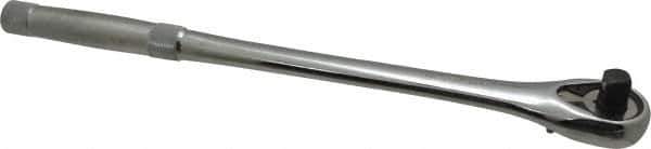 Proto - 1/2" Drive Pear Head Ratchet - Chrome Finish, 15" OAL, 45 Gear Teeth, Long Knurled Handle, Standard Head - Apex Tool & Supply
