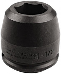 Proto - 1-1/2" Drive 1-9/16" Standard Impact Socket - 6 Points, 5-3/4" OAL - Apex Tool & Supply