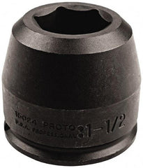 Proto - 1-1/2" Drive 1-7/8" Standard Impact Socket - 6 Points, 5-3/4" OAL - Apex Tool & Supply