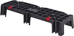 Quantum Storage - 625 Lb Capacity, Black Dunnage Rack - 40" Wide x 6" High x 12" Deep, HDPE - Apex Tool & Supply
