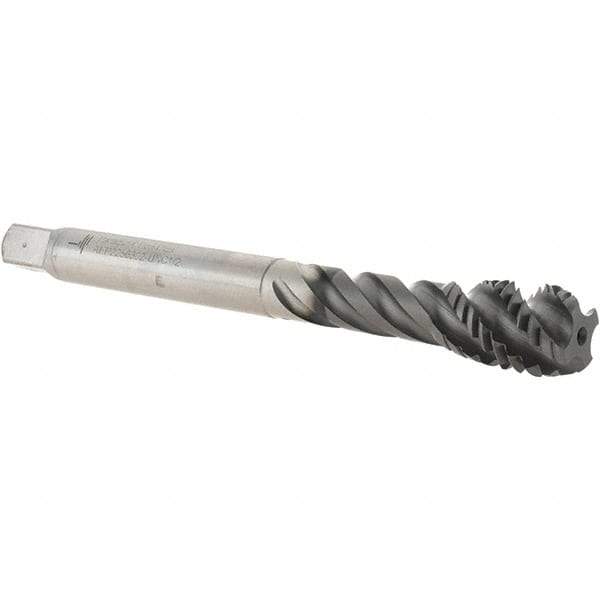 Value Collection - 1/2-13 UNC 4 Flute 2B Modified Bottoming Spiral Flute Tap - Powdered Metal, Hardlube Finish, 110.01mm OAL, Right Hand Flute, Right Hand Thread, Series AEP2256302 - Apex Tool & Supply
