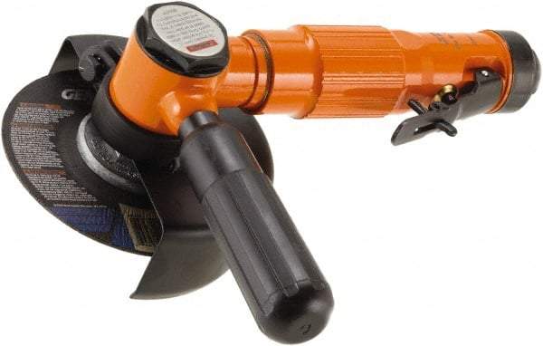 Dotco - 4" Wheel Diam, 11,500 RPM, Pneumatic Cutoff & Cutoff-Grinder Tool - Right Angle Handle, 1/4" Inlet - Apex Tool & Supply