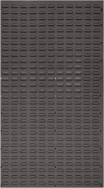 Quantum Storage - 36" Wide x 61" High, Gray Louvered Bin Panel - Use with Stack and Hang Bins - Apex Tool & Supply