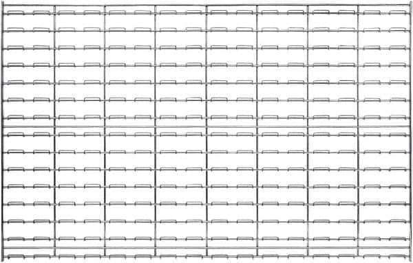 Quantum Storage - 48" Wide x 30" High, Chrome Louvered Bin Panel - Use with Stack and Hang Bins - Apex Tool & Supply
