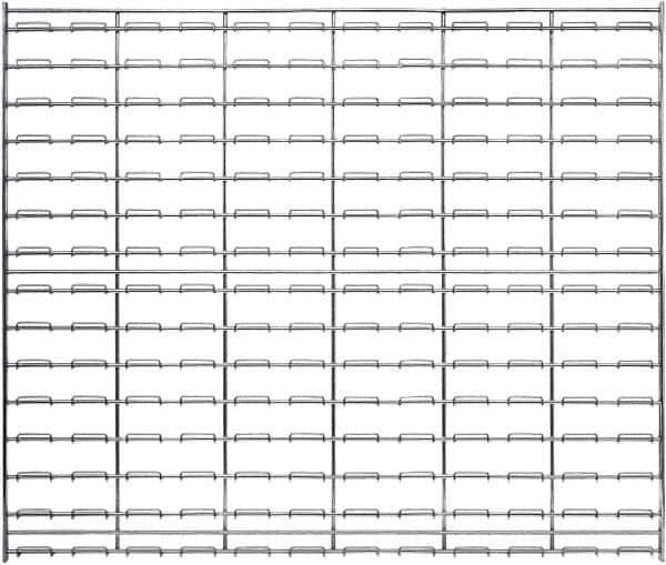 Quantum Storage - 36" Wide x 30" High, Chrome Louvered Bin Panel - Use with Stack and Hang Bins - Apex Tool & Supply