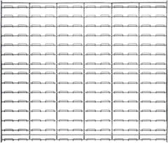 Quantum Storage - 36" Wide x 30" High, Chrome Louvered Bin Panel - Use with Stack and Hang Bins - Apex Tool & Supply