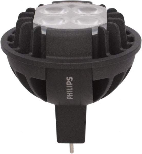 Philips - 7 Watt LED Commercial/Industrial 2 Pin Lamp - 2,700°K Color Temp, 370 Lumens, 12 Volts, Dimmable, MRC16, 35,000 hr Avg Life - Apex Tool & Supply