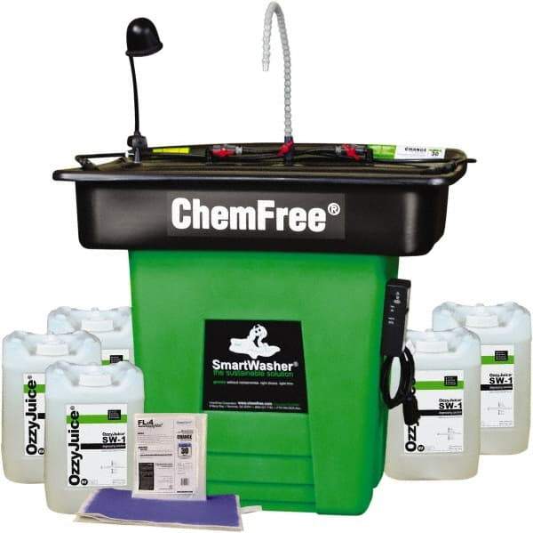 CRC - Free Standing Water-Based Parts Washer - 25 Gal Max Operating Capacity, HDPE Tank, 42" High x 47" Long x 38" Wide, 110 Input Volts - Apex Tool & Supply