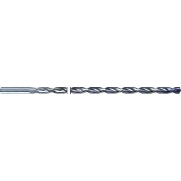 Guhring - #28 135° Parabolic Flute Solid Carbide Screw Machine Drill Bit - TiAlN Finish, Right Hand Cut, 176mm Flute Length, 216mm OAL, Straight Shank, Through Coolant - Apex Tool & Supply