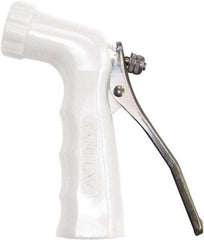 SANI-LAV - 3/4" Pipe, Insulated, Grade 3 Zinc Adjustable Spray Pattern Nozzle - White, 3/4 GHT Connection, 6.5 Gal per min at 100 psi, 3/4 GHT, 3/4" Orifice Diam, For Use With Water - Apex Tool & Supply