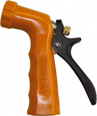 SANI-LAV - 3/4" Pipe, Insulated, Grade 3 Zinc Adjustable Spray Pattern Nozzle - Safety Orange, 3/4 GHT Connection, 6.5 Gal per min at 100 psi, 3/4 GHT, 3/4" Orifice Diam, For Use With Water - Apex Tool & Supply
