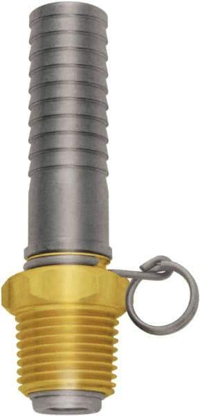 SANI-LAV - 3/4 GHT Thread Hose Barb x Male Swivel GHT Connector - 3/4" ID Hose x 0.8" OD Hose, Brass - Apex Tool & Supply