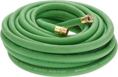 Continental ContiTech - 50' Long Garden Hose - 5/8" Diam, 3/4 GHT, Rubber, 100 psi, Green - Apex Tool & Supply