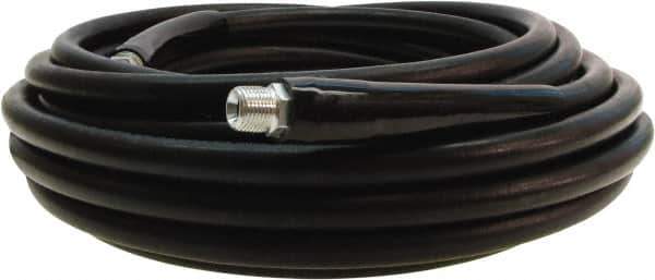 Continental ContiTech - 50' Long, 3/8 Male Rigid x Male Swivel, -20 to 250°F, Nitrile High Temp & High Pressure Hose - 3/8" ID x 0.69" OD, Black, 4,000 Max psi - Apex Tool & Supply