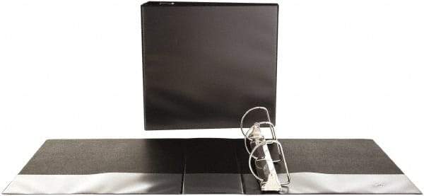 Universal One - 775 Sheet Capacity, 11 x 8-1/2", View Ring Binder - Polypropylene, Black - Apex Tool & Supply