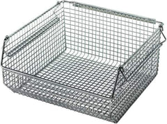 Quantum Storage - 175 Lb. Load Capacity, 10-3/4" Deep, Chrome Hopper Stacking Bin - 5" High x 11" Wide x 10-3/4" Long - Apex Tool & Supply