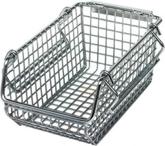 Quantum Storage - 175 Lb. Load Capacity, 7-1/4" Deep, Chrome Hopper Stacking Bin - 3" High x 4-1/4" Wide x 7-1/4" Long - Apex Tool & Supply