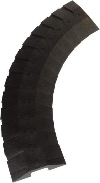 UltraTech - 1 Channel, 3 Ft Long, 3/4" Max Compatible Cable Diam, Black ABS On Floor Cable Cover - 9-3/4" Overall Width x 1-3/8" Overall Height, 3" Channel Width x 3/4" Channel Height - Apex Tool & Supply