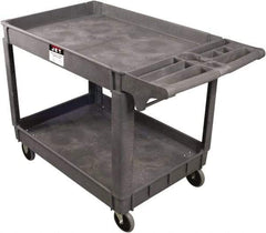 Jet - 550 Lb Capacity, 17" Wide x 39-3/4" Long x 33-1/2" High Standard Utility Cart - 2 Shelf, Plastic - Apex Tool & Supply