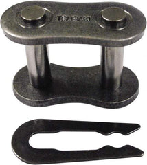 U.S. Tsubaki - 3/4" Pitch, Spring Type Roller Chain Connecting Link - For Use with British Standard Single Strand Chain - Apex Tool & Supply