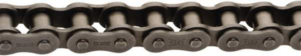 U.S. Tsubaki - 5/8" Pitch, ANSI 50, Single Strand Roller Chain - Chain No. 50, 1,430 Lb. Capacity, 10 Ft. Long, 0.4" Roller Diam, 3/8" Roller Width - Apex Tool & Supply