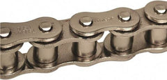 U.S. Tsubaki - 5/8" Pitch, ANSI 50, Single Strand Roller Chain - Chain No. 50NP, 7,050 Lb. Capacity, 10 Ft. Long, 0.4" Roller Diam, 3/8" Roller Width - Apex Tool & Supply