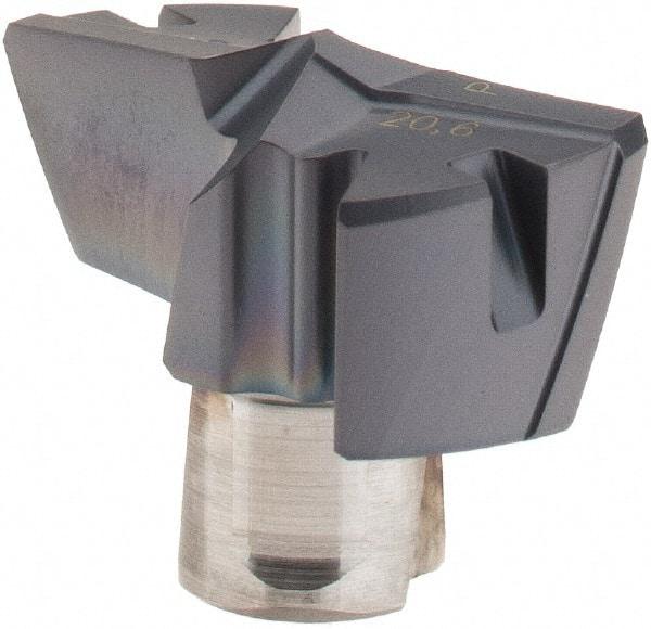 Iscar - Series FCP, 20.6mm Diam Grade IC908 Replaceable Drill Tip - Carbide, TiAlN/TiN Finish, 20 Seat Size - Apex Tool & Supply