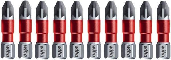 Wiha - PZ.1 Phillips Screwdriver Bit - 1/4" Drive, 1-9/64" OAL - Apex Tool & Supply