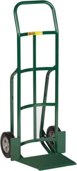 Little Giant - 800 Lb Capacity 49" OAH Hand Truck - 13-1/2 x 16" Base Plate, Dual Handle, Steel, Solid Rubber Wheels - Apex Tool & Supply