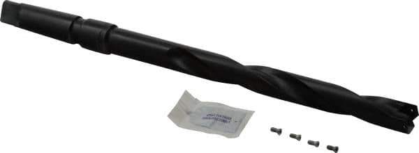 Allied Machine and Engineering - Series 1, 13/16" Max Diam, 3MT Taper Shank, Helical Flute Spade Drill - 6-1/2" Max Depth, 9-47/64" Body Length, 13-7/32" OAL, Extended Length, Through Coolant - Apex Tool & Supply