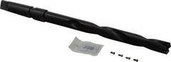 Allied Machine and Engineering - Series 1, 13/16" Max Diam, 3MT Taper Shank, Helical Flute Spade Drill - 6-1/2" Max Depth, 9-47/64" Body Length, 13-7/32" OAL, Extended Length, Through Coolant - Apex Tool & Supply