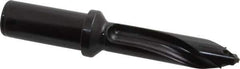 Allied Machine and Engineering - Series 20, 20 to 21.99mm Diam, 1" Diam Straight Shank with Flange, Straight Flute Spade Drill - 2-17/64" Max Depth, 3-61/64" Body Length, 6-15/64" OAL, Standard Length, Through Coolant - Apex Tool & Supply