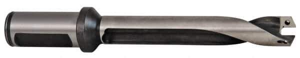Allied Machine and Engineering - Series 13, 0.5118 to 0.5511" Diam, 3/4" Diam Straight Shank with Flange, Helical Flute Spade Drill - 1-21/32" Max Depth, 2-47/64" Body Length, 4-49/64" OAL, Standard Length | Apex Tool & Supply