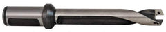 Allied Machine and Engineering - Series 11, 2-29/64 to 1-7/8" Diam, 5/8" Diam Straight Shank with Flange, Helical Flute Spade Drill - 1-27/64" Max Depth, 2-29/64" Body Length, 4-21/64" OAL, Standard Length, Through Coolant - Apex Tool & Supply