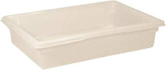 Rubbermaid - Rectangular, White Polyethylene Food Tote Box - 6" High x 18" Wide x 26" Long, with Snap-On Lid - Apex Tool & Supply