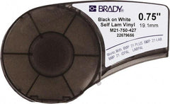 Brady - 3/4" Wide x 168" Long, Translucent & White Vinyl Tape - For BMP21 Plus Portable Label Printer, IDPAL Handheld Label Maker - Apex Tool & Supply