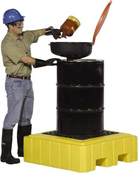 UltraTech - 62 Gal Sump, 800 Lb Capacity, 1 Drum, Polyethylene Spill Deck or Pallet - 40" Long x 40" Wide x 12" High, Liftable Fork, Low Profile, 1 Tank Drum Configuration - Apex Tool & Supply