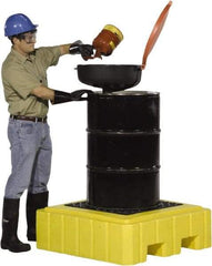 UltraTech - 62 Gal Sump, 800 Lb Capacity, 1 Drum, Polyethylene Spill Deck or Pallet - 40" Long x 40" Wide x 12" High, Liftable Fork, Low Profile, 1 Tank Drum Configuration - Apex Tool & Supply