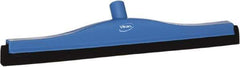 Vikan - 20" Foam Rubber Blade Bench Squeegee - Double Edge, Blue, Plastic Holder - Apex Tool & Supply