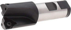Komet - 1.2992 Inch Diameter, Weldon Flat, 25 mm Shank Diameter, 2 Insert, Indexable Counterbore - 3-15/16 Inch Overall Length, WOEX 080404 Insert, Through Coolant - Apex Tool & Supply