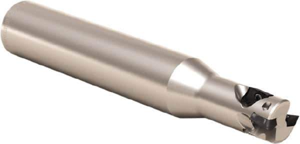 Seco - 12mm Cut Diam, 10mm Max Depth of Cut, 16mm Shank Diam, 98mm OAL, Indexable Square Shoulder Helical End Mill - XO.. 06 Inserts, Cylindrical Shank, 90° Lead Angle, Series Nano Turbo - Apex Tool & Supply