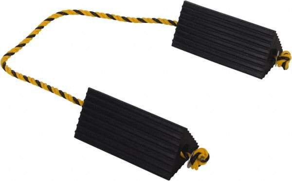 Vestil - 10" Wide x 4-1/2" High x 5" Deep, Rubber Wheel Chock - Apex Tool & Supply