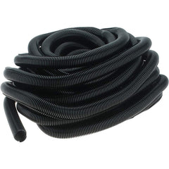Value Collection - 1" Trade Size, 50' Long, Flexible Split Loom Conduit - Thermoplastic, 0.95" ID, Black - Apex Tool & Supply