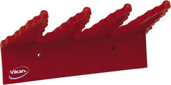 Vikan - 22 Lb, 6-1/2" Wide, 2-1/2" High, Polypropylene, Wall Bracket - 9-1/2" Long, 3 Holders - Apex Tool & Supply